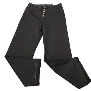 INC Core Denim Straight Women's High Rise Mom Jeans Black 12/31 MSRP: $69